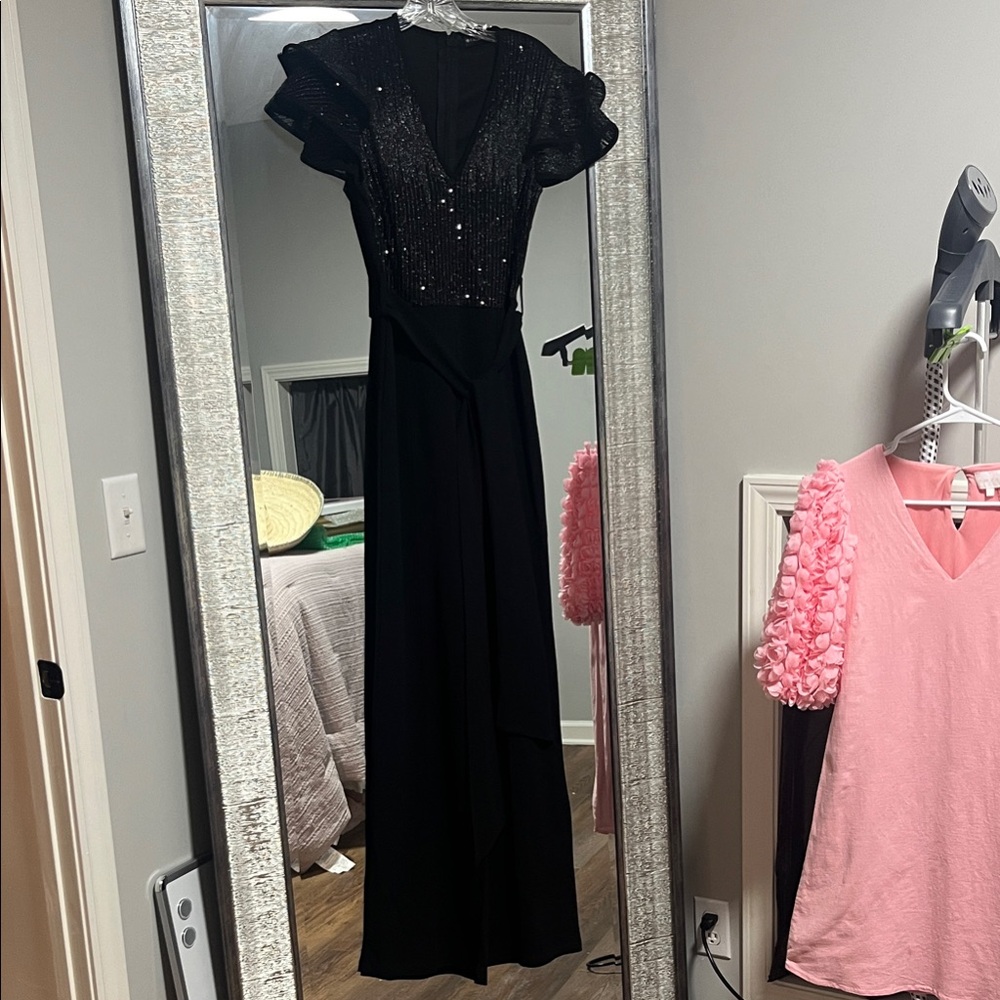 Chic Black Wide Leg Jumpsuit